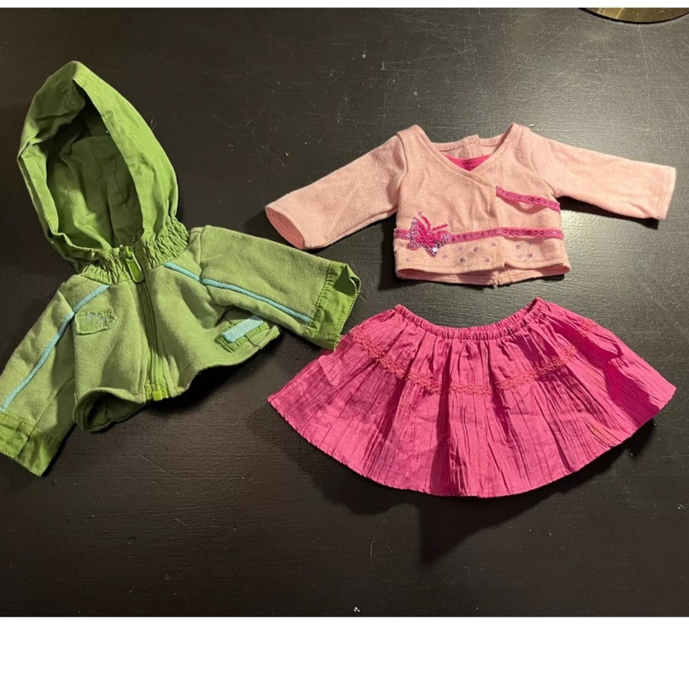 American Girl 2006 Sweet Sequins Party Outfit Crinkle Skirt & shirt